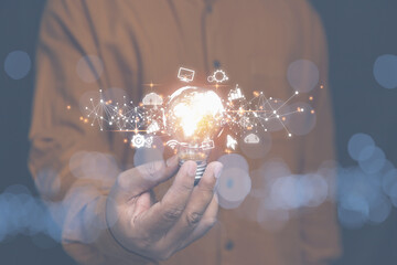 Person holding a glowing globe symbolizing global business opportunities in DMCC Dubai.